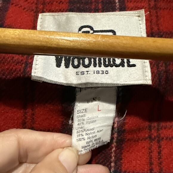 VINTAGE Woolrich Parka Mens L Hooded Wool Blanket lined Gorpcore blue ski alpine - Picture 7 of 12